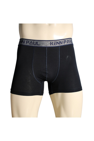 Kennpaul S->6Xl Navy Blue Plain Cotton Luxury Boxer | Plus Size |   Comfortable Fabric