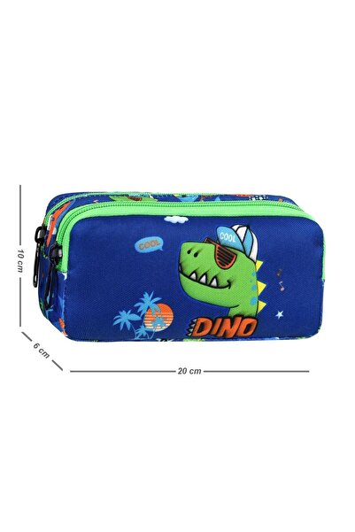 Paul Brand Set școlar pentru băieți din 3 piese Waddell Kids (rucsac, cutie de prânz, suport pentru creion) – model Dino