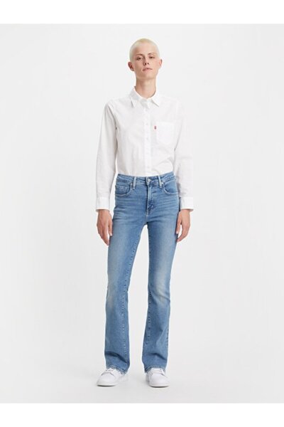 Levi's 725™ High Rise Bootcut Kadın Jean Pantolon - Light Indigo Worn In