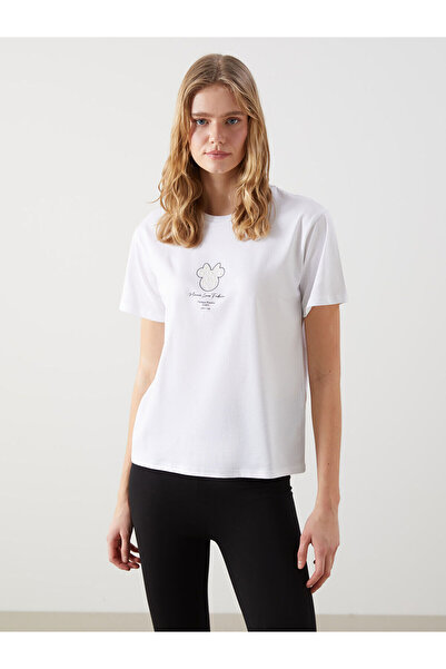 LC Waikiki Nova sezona okrugla kragna Ženska majica sa Minnie Mouse printom -...