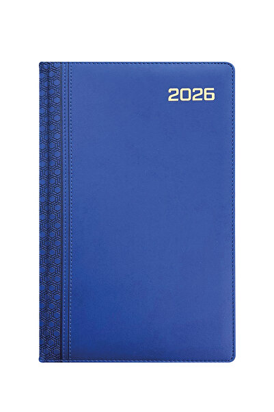 KILAVUZ REKLAM 16x24 Cm Termo Deri Günlük 2026 Ajanda Lacivert