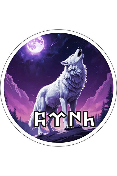 Altınuç Art Design 10x10 cm Bozkurt V3 Sticker Araba Motor Kask Defter Masa