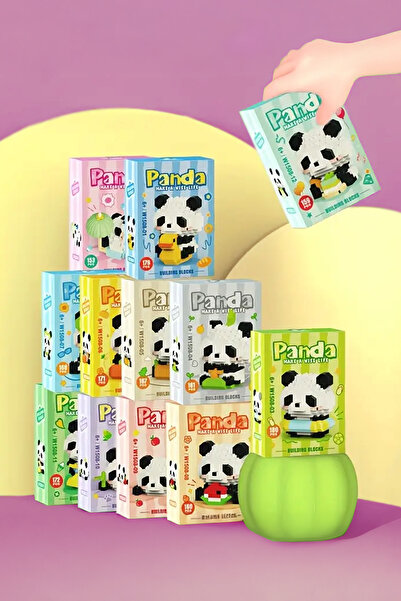 Nandy Home Panda 7 Model Karakter Figürü 3D Yapı Oyuncakları