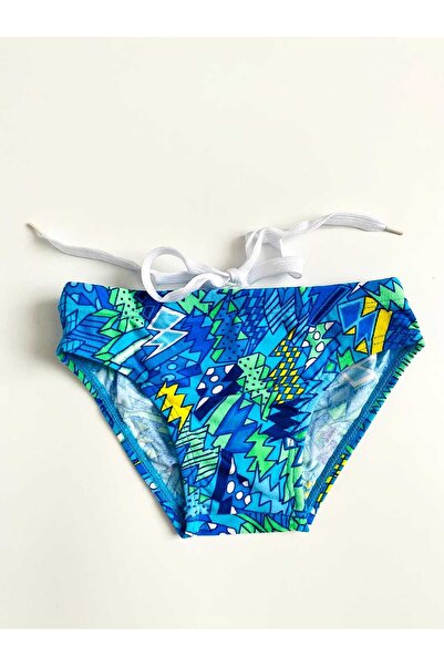 Intisimo Chiloți de baie, pentru băieți, albastru/verde/galben - mărimea 8 18-24 luni