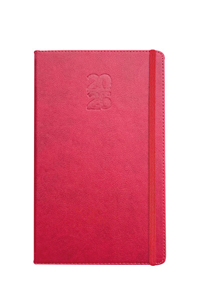 KILAVUZ REKLAM Çanta Boyu Günlük 2026 Ajanda Kırmızı