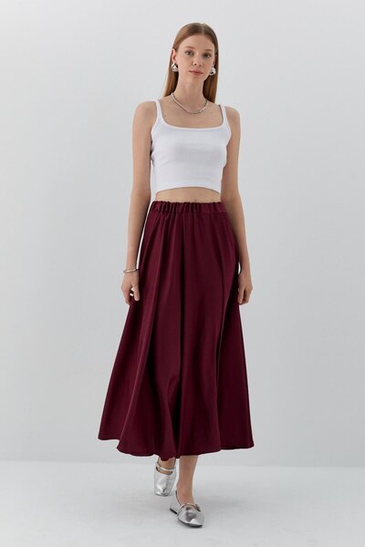MARKALİSTE Kraş Skirt Claret Red