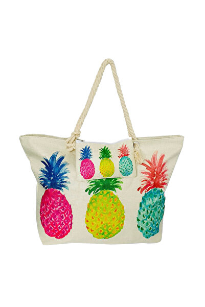 Intisimo Geantă de plajă, mare, la modă, portofel cadou, model cu ananas