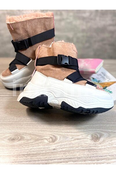 Intisimo Γυναικείες Μπότες, Επένδυση με Γούνα, Μαύρες, Σουέτ, Ροζ - 39