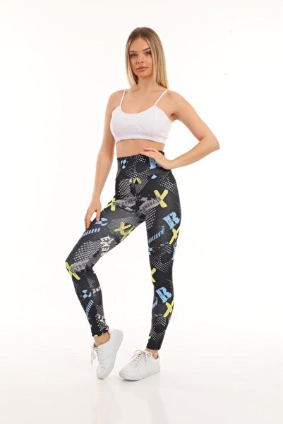 Intisimo Colanți sport cu talie înaltă, Slimfit, Extreme, Negri - 2XL