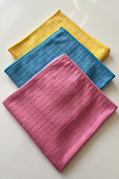 Suff (3 Τεμάχια) Πανί Καθαρισμού Κουζίνας από Μικροΐνες 40*40 εκ. Ανθεκτικό στους λεκέδες και χωρίς οσμή - Μικτό χρώμα