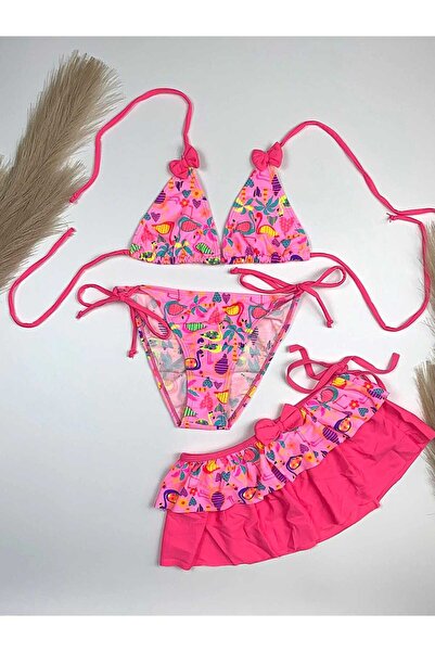 Intisimo Costum de baie, trei piese, pentru fete, roz - mărimea 8 18-24 luni