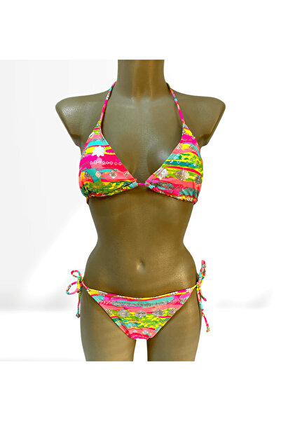 Intisimo Μαγιό, Δύο Τεμάχια, Πράσινο/Κίτρινο/Ροζ - 38