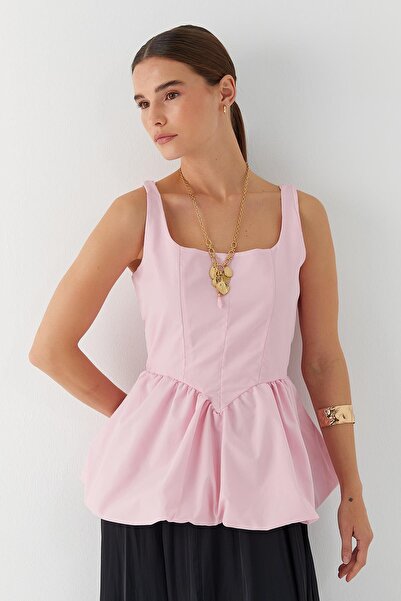 MARKALİSTE Gathered Blouse Pink