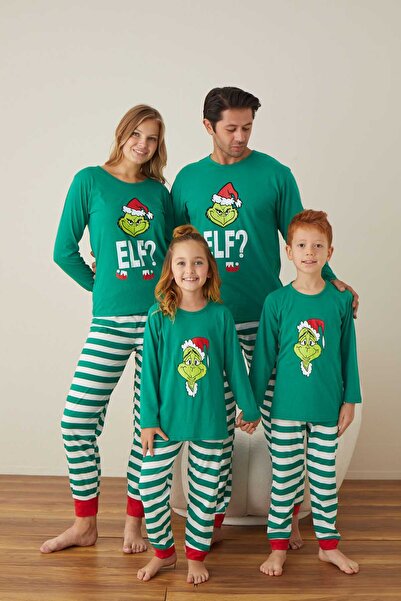 Intisimo Ανδρικές Πιτζάμες, Χριστουγεννιάτικο Θέμα, Ξωτικό, Grinch, Βαμβακερές, Πράσινες - 2XL