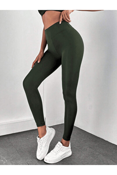 Intisimo Colanți de damă, talie înaltă, slim fit, elastici, mați, lycra, verd...