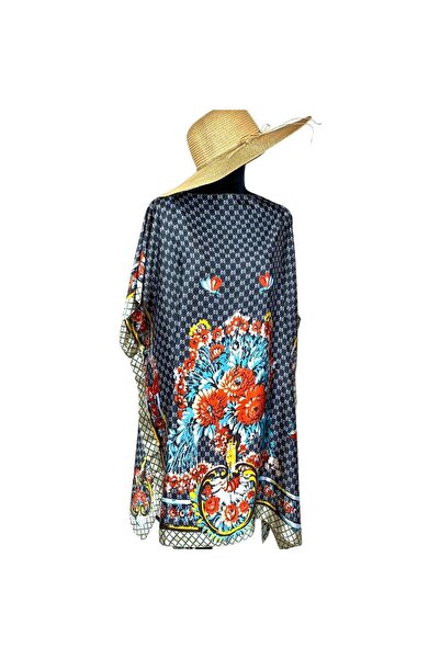 Intisimo Φόρεμα θαλάσσης, παρεό, μετάξι και βισκόζη, μαύρο/κόκκινο