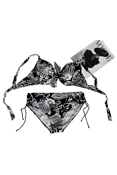 Intisimo Μαγιό, Δύο Τεμάχια, Μαύρο/Λευκό - 50