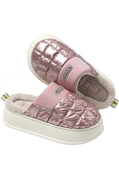 Intisimo Papuci de damă, Mega Light, Îmblăniți, Talpă Groasă, Roz - 38-39