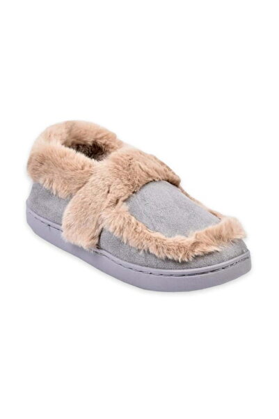 Intisimo Γυναικείες Κομψές Παντόφλες, Γούνινες, Χοντρές, Γκρι - 39