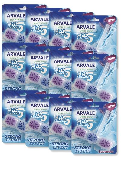 ARVALE FreshGuard Klozet Blok – Yoğun Köpük Etkisi, Lavanta Kokusu | 12 x 55 gram
