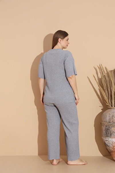 Intisimo Γυναικείες Πιτζάμες, Βαμβακερές, Μεγάλο Μέγεθος, Καλάθι Ομορφιάς, Γκρι - 5XL