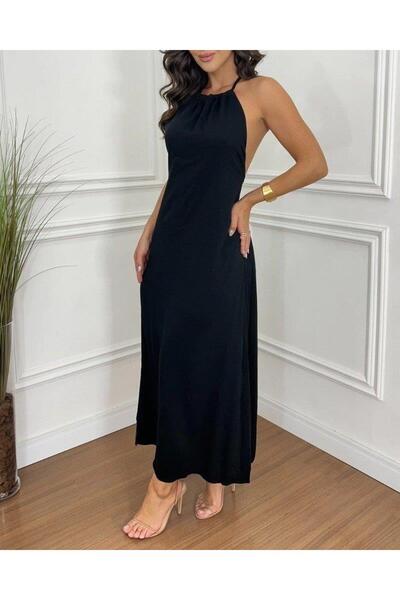 ARONA Дамска рокля от вискоза с деколте тип халтер