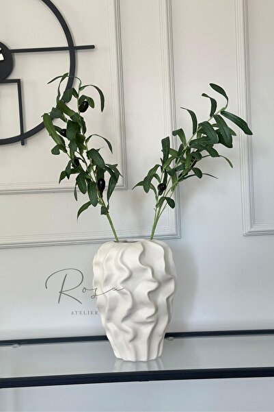 Rosa Atelier مزهرية سيراميك مزخرفة (كبيرة)