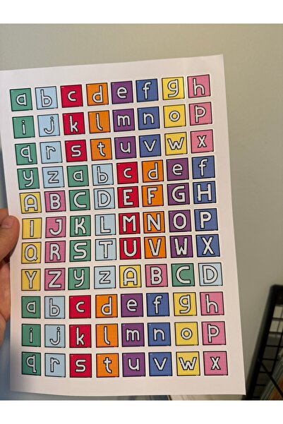 cakaybu Set de autocolante cu model de alfabet