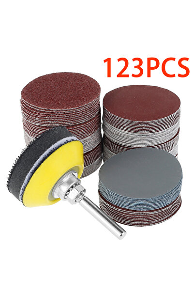 Choice مجموعة مكونة من 120 قطعة من ورق الصنفرة مقاس 2 بوصة بوزن 60-3000 مع وس...