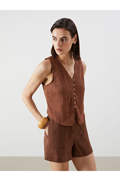 LC Waikiki Bluzka z muslinu z dekoltem w kształcie litery V