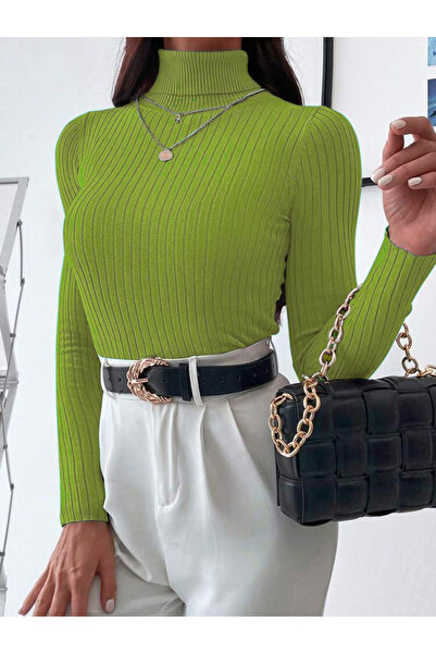 Intisimo Suitcase, Slimfit, Fine Knit, Wide Stripes, Viscose, Light Green - S-M