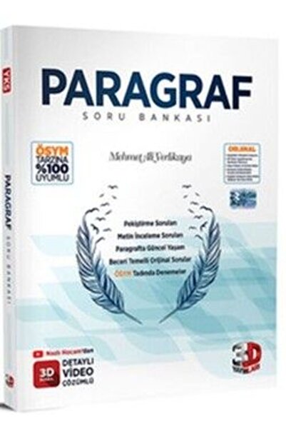 3D Yayınları Tyt Paragraf Soru Bankası Tamamı Video Çözümlü