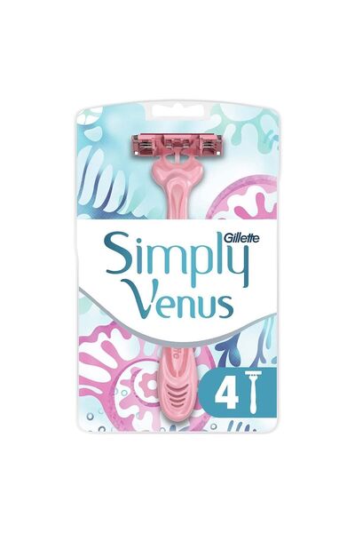 Gillette Venus جيليت فينوس سيمبل 3 شفرات - عبوة من 4 قطع