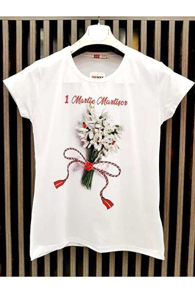 Intisimo Tricou damă, 1 Martie, Alb/Multicolor - XL