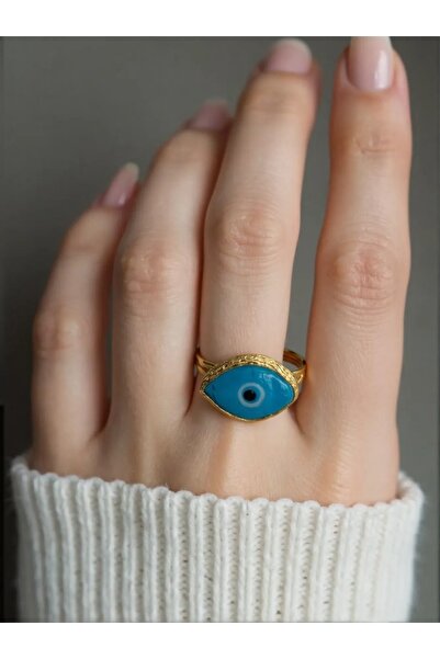 lumosart Kadın Nazar Boncuklu Ayarlı Yüzük