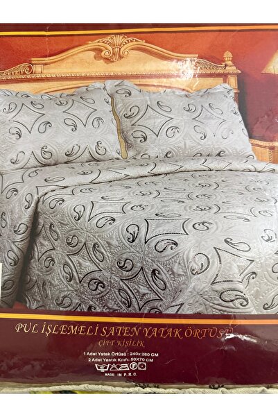 aeron Yatak örtüsü seti pullu saten