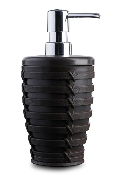 Prima Nova Δοχείο υγρού σαπουνιού Palm - Δοχείο σαπουνιού - Θήκη οδοντόβουρτσας 3 τεμαχίων καφέ