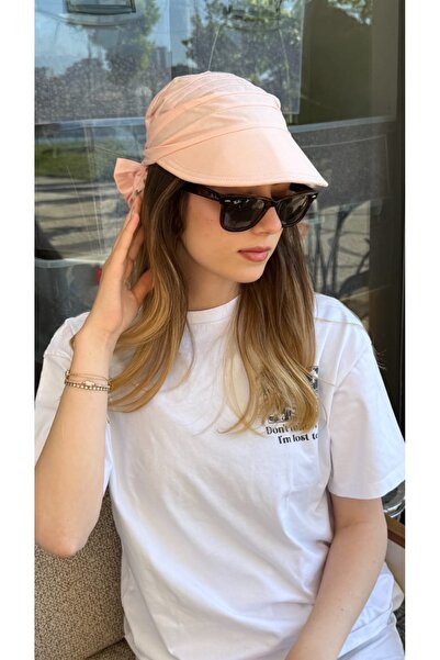 ZERAMİNE Бандана з козирком і захисним візором, з УФ-захистом, лососевого кольору