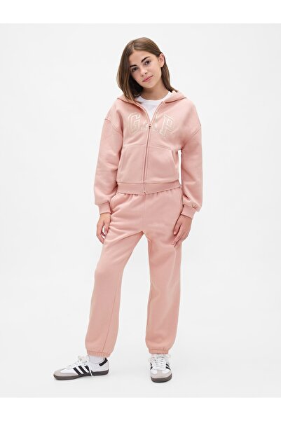 GAP Kız Çocuk Pembe Gap Arch Logo Sweatshirt