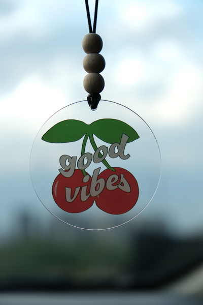 Balkhoon Good Vibes Kiraz Dikiz Aynası Süsü Araba Süsü Hediyelik Eşya