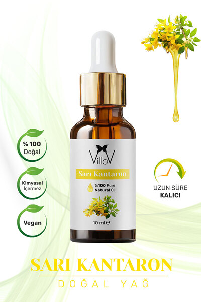 Villov Sarı Kantoron Uçucu Yağı Soğuk Sıkım %100 Saf ve Doğal Bitkisel St. Jo...