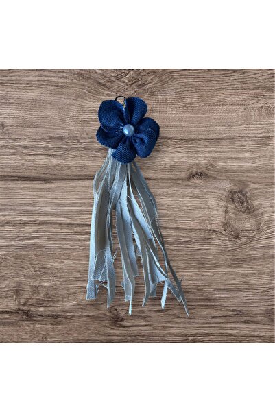 Dema Handmade Tassel and Bead Detailed Denim Bag Charm