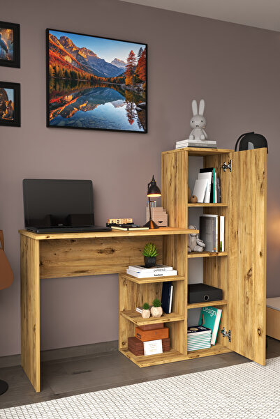 AWOX Matilda Dolaplı Dekoratif Çalışma Masası Fonksiyonel Çalışma Masası