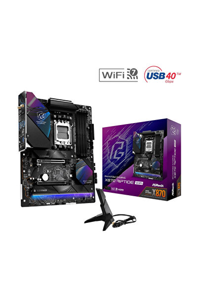ASROCK Дънна платка ASRock PHANTOM GAMING X870 Riptide WiFi, AMD X870, AM5, A...