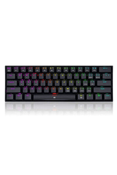REDRAGON K630 RGB Dragonborn Blue Switch %60 TR Q Siyah Mekanik Kablolu Gaming (Oyuncu) Klavye