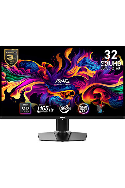 MSI MAG 321UP QD-OLED 31.5" 0.03ms 165Hz UHD QD-OLED Adaptive-Sync Gaming Monitör