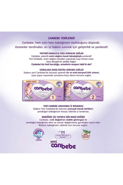 Canbebe مقاس حفاضات الأطفال: 6 (15-27 كجم) كبيرة جدًا، 32 قطعة، عبوة فرصة