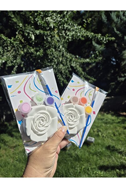 7nisan GÜL MODEL Taş Boyama Seti / Kendin Yap, Dıy, Doğum Günü Hediyesi, Tati...