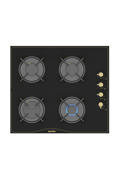 Simfer Rustik Siyah Cam Ankastre Set ( Fırın + Ocak + Davlumbaz)