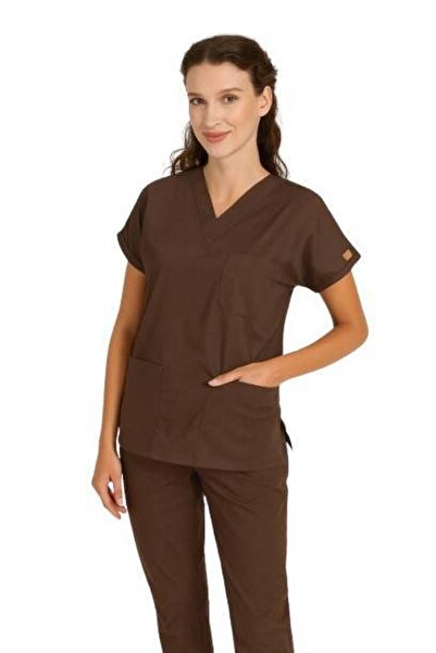 Brl Üniforma بدلة جراحية للجنسين من الكاكاو والقهوة والليكرا للطبيب والممرضة ...